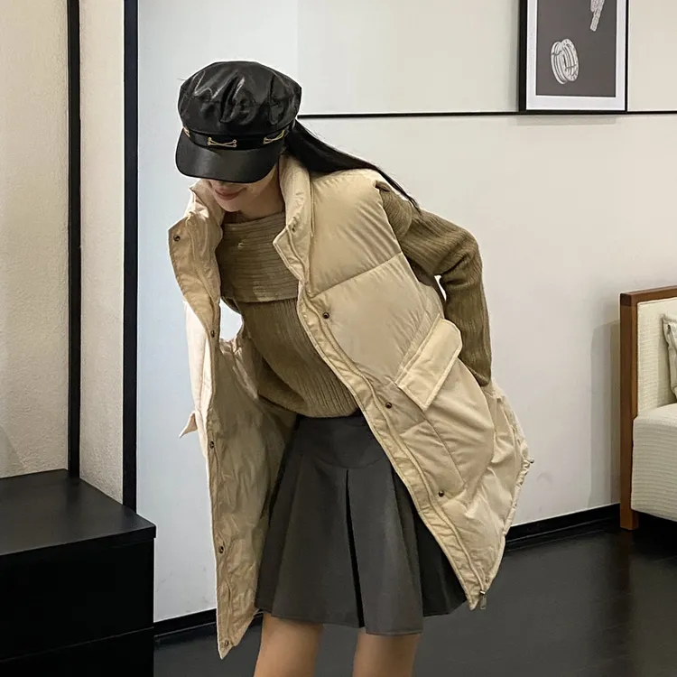 韩版学院风加厚夹棉工装外套棉马甲大码宽松时尚保暖坎肩