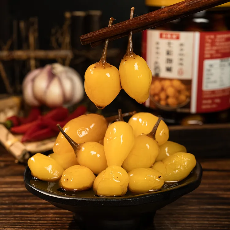 广西酱香七彩泡椒腌制五彩泡椒下面下饭菜烤鱼火锅佐料开盖即食