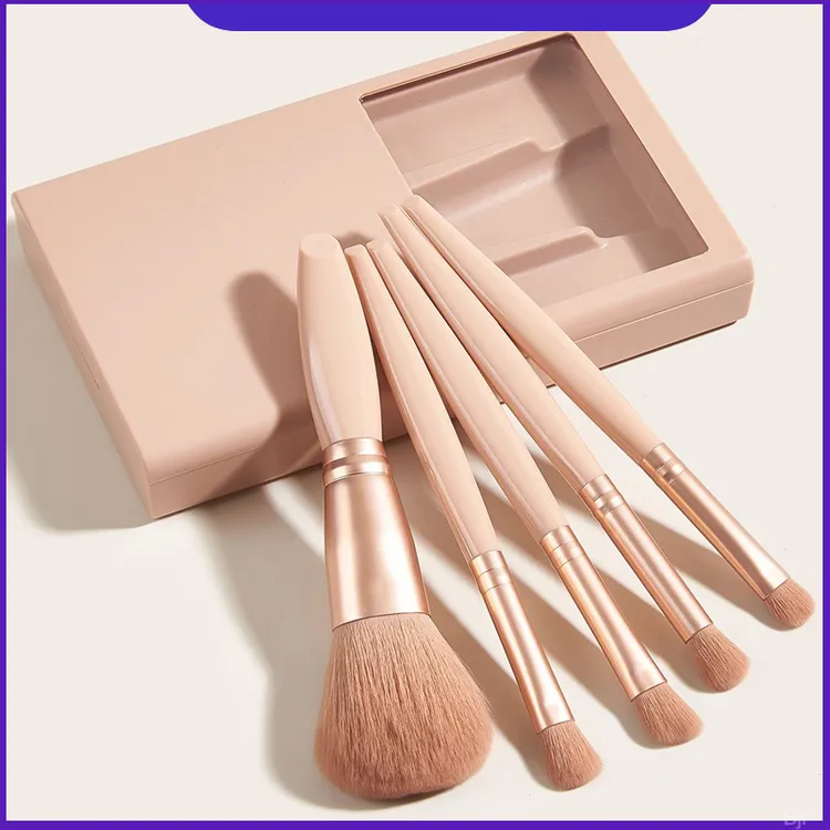 镜子平价开窗带散粉刷莫兰迪软毛旅行套装便携支刷子化妆刷5眼影