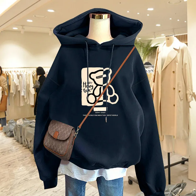 连帽卫衣女2025新款秋冬加绒加厚宽松休闲韩版套头带帽衫情侣外套