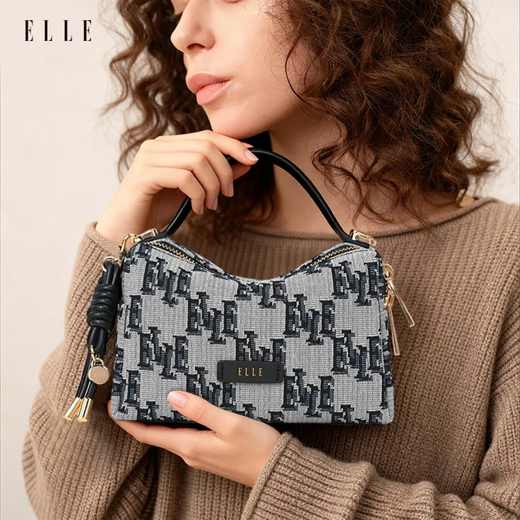 ELLE25年新款【琥珀流光】爆款通勤百搭手提包菜篮子托特包挎斜包