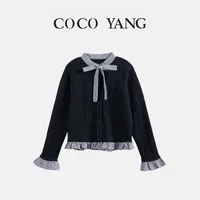 秋季女大童毛衣开衫设计感甜美女童针织衫秋冬开扣外套亲子-SA037