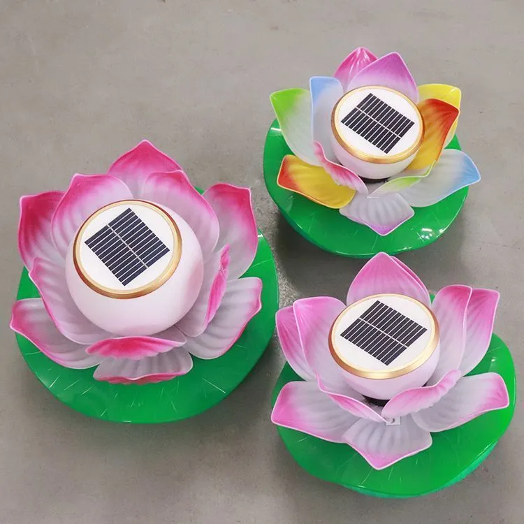 小米有品户外太阳能水上飘莲花灯荷花池塘灯湖面景观灯寺庙寺院许