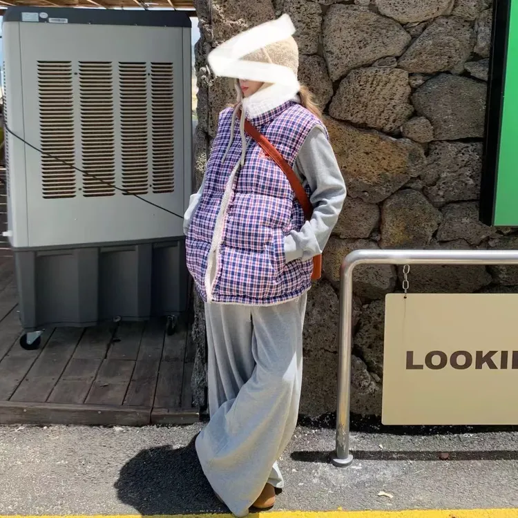 【小宇】2025年新款格纹双面穿马甲