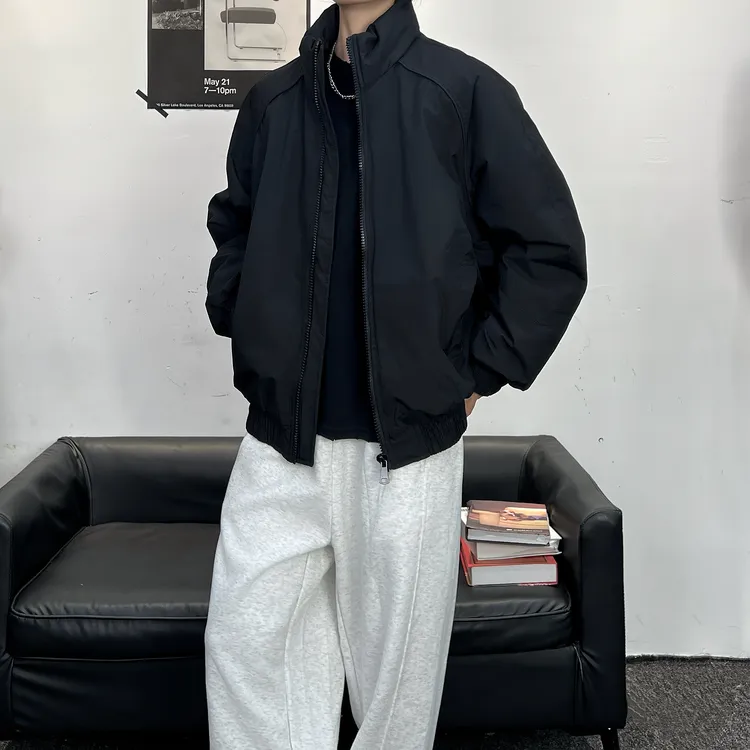 冬季新款三防vibe风立领棉服男士宽松加厚保暖情侣教练棉衣外套潮