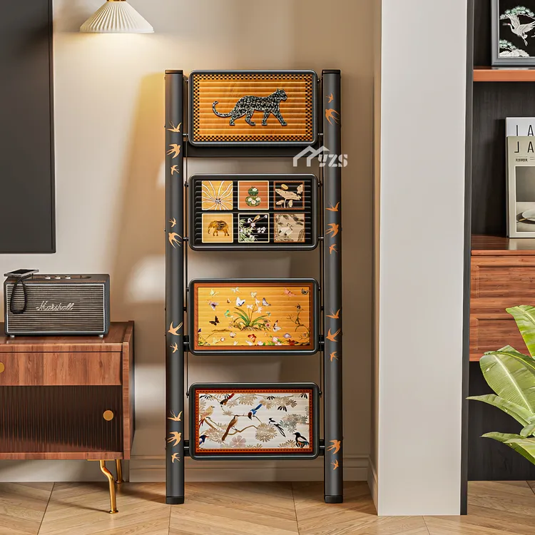 中古风梯子家用折叠伸缩复古小梯子梯凳便携人字梯室内加厚