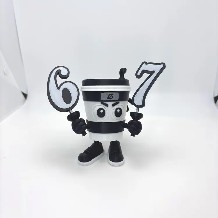 【数字剑可拆】卡布奇诺咖啡忍者67版创意手办玩具小动物礼物