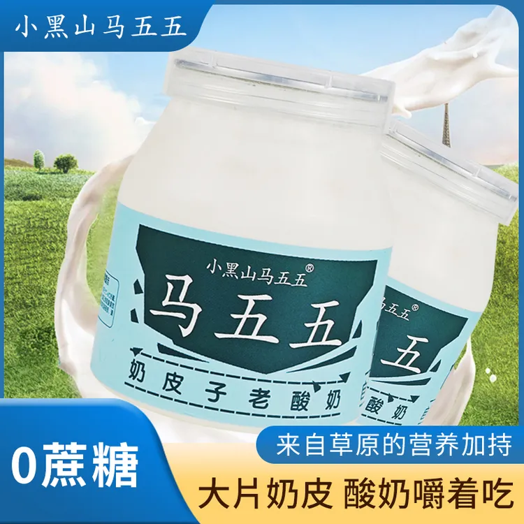 内蒙古特产小黑山马五五0蔗糖奶皮子老酸奶经典老酸奶