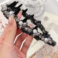 【黛影】设计师定制款高颅顶小香风百搭精致优雅齿梳发箍纯手缝晶石