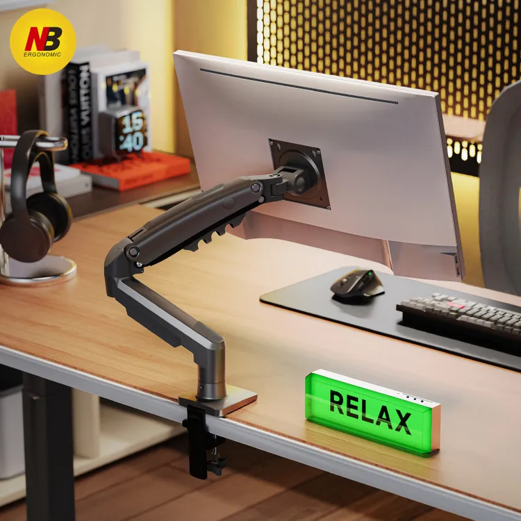 NBF80显示器支架桌面屏幕支架机械臂电脑支架拉伸旋转升降增高架