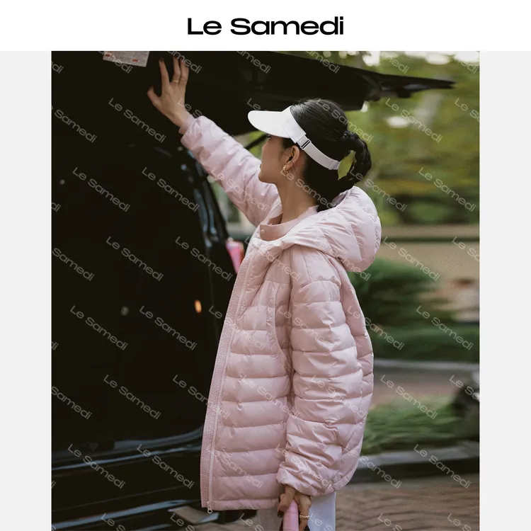 Le Samedi马油叶儿【云朵暖搭】四防超轻半哑光运动感95白鹅绒服