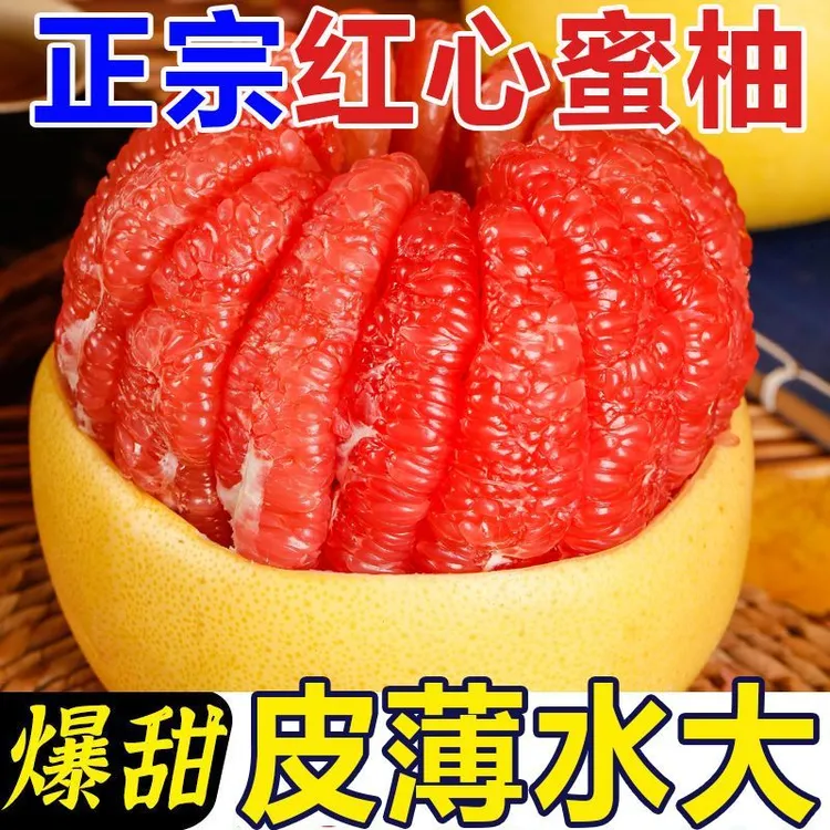 正宗老树红心蜜柚当季新鲜采摘柚子果肉饱满汁水充沛应季水果