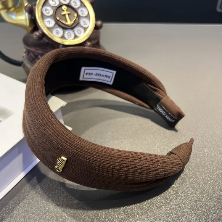 【楚楚集团】韩国博主同款条纹高颅顶发箍2025新款气质高级头箍