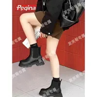 （暗炽）2025新款秋季英伦风切尔西靴厚底马丁靴女款短靴21529