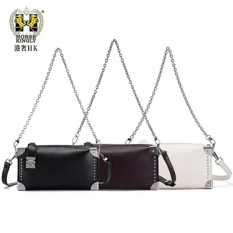 2025春秋新款女士单肩包时尚方盒子铆钉女士斜跨包1071配礼盒