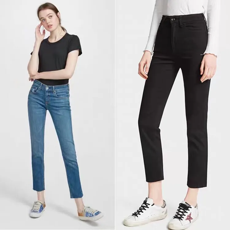 RAG & BONE美国代购25年秋冬新款高腰显瘦弹力九分直筒裤牛仔裤女