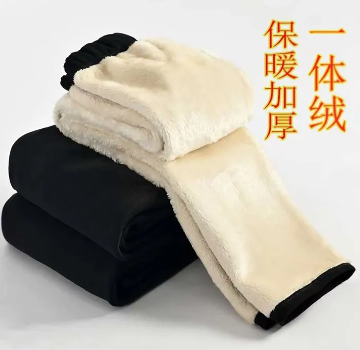 2025新款百搭妈妈装秋冬裤子中老年加绒加厚奶奶装松紧腰保暖长裤