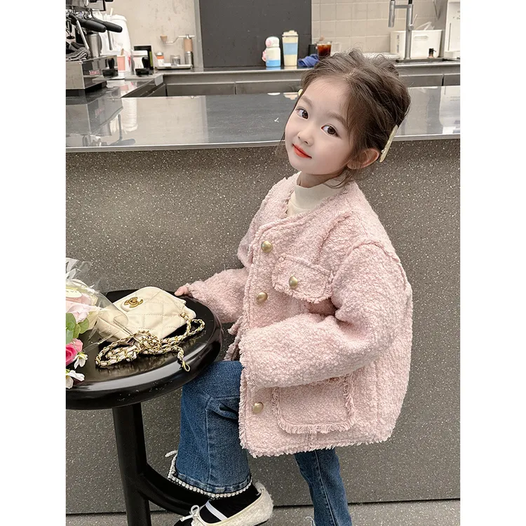 女童春秋款外套2024新款洋气宝宝小香风上衣女孩秋季儿童秋装衣服