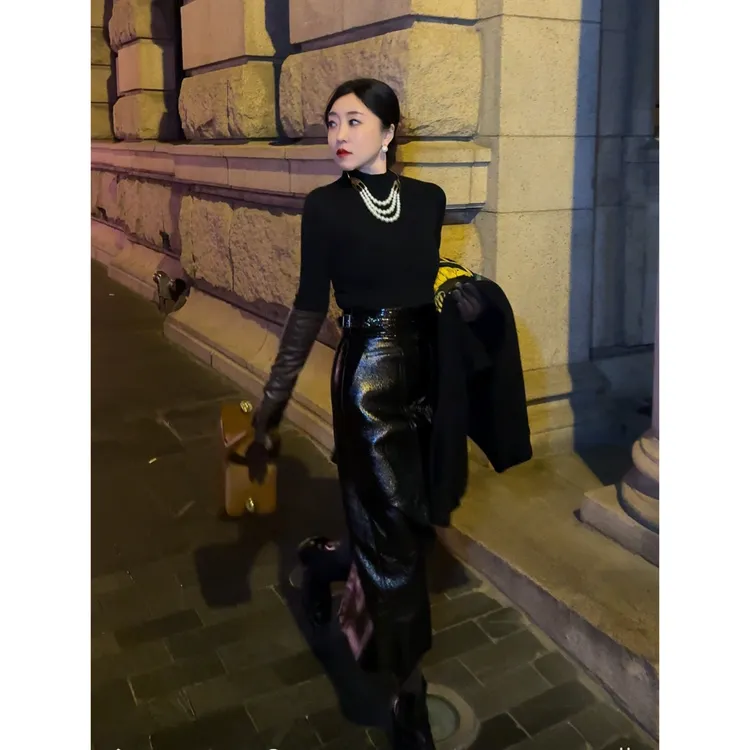 TheBay【大马士革】100%羊皮半身皮裙Bay2SDZR0305