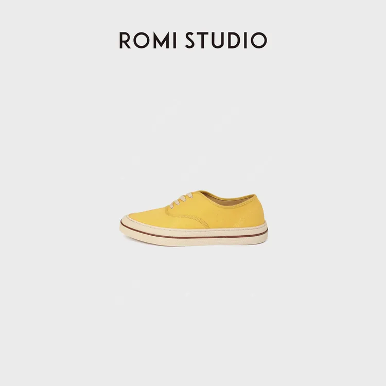 ROMI STUDIO复古街区”软底裸足感一脚蹬低帮帆布鞋 RWDRP33274