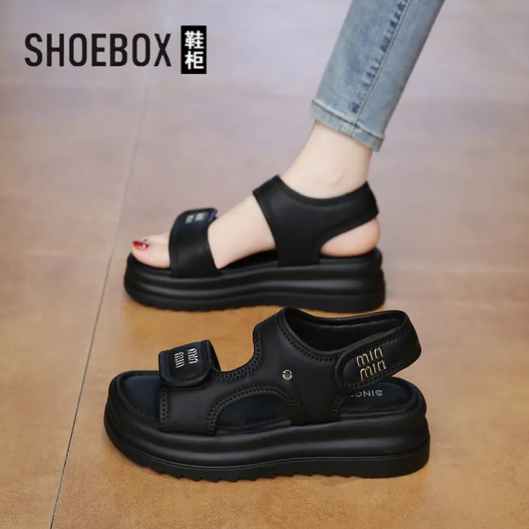 鞋子女款爆款踩屎感运动凉鞋女2025新款罗马凉鞋休闲防滑旅游鞋