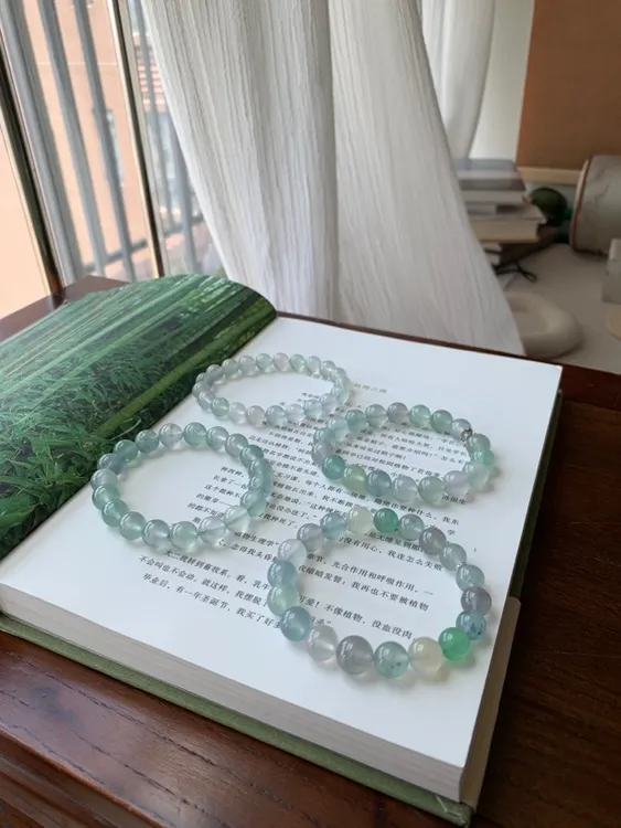 天然a货翡翠高冰玻璃种淡色系马卡龙手链