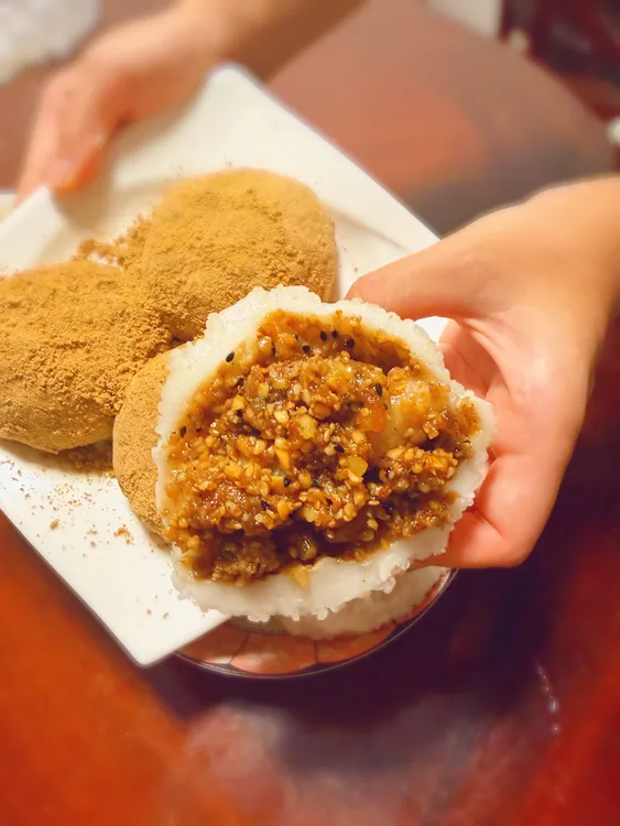 台州特色糯叽叽麻糍团米类粉，米类粉