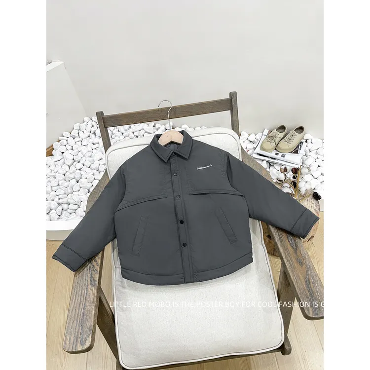【现现】童装男儿童保暖衬衫棉服2025冬季新款外套MMY841378