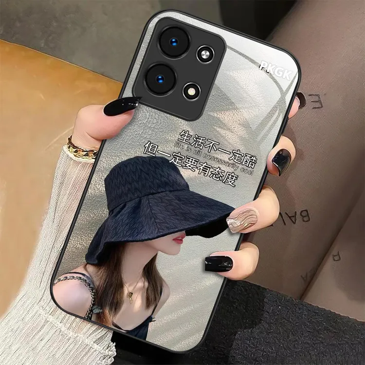 适用【OPPO Reno9】生活态度液态玻璃手机壳 超薄防摔刮 优雅时尚