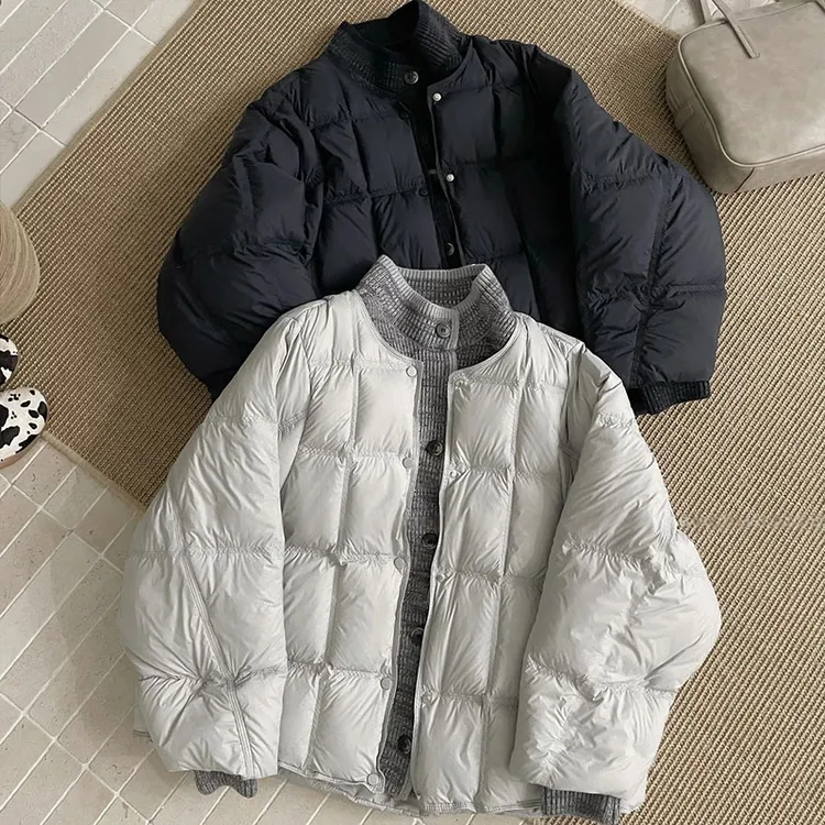 2025新款设计感显瘦气质保暖外套拼接时髦百搭洋气棉服