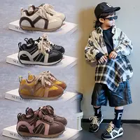2025秋季新款德训鞋男童舒适女童运动鞋百搭平底复古阿甘鞋A-2062