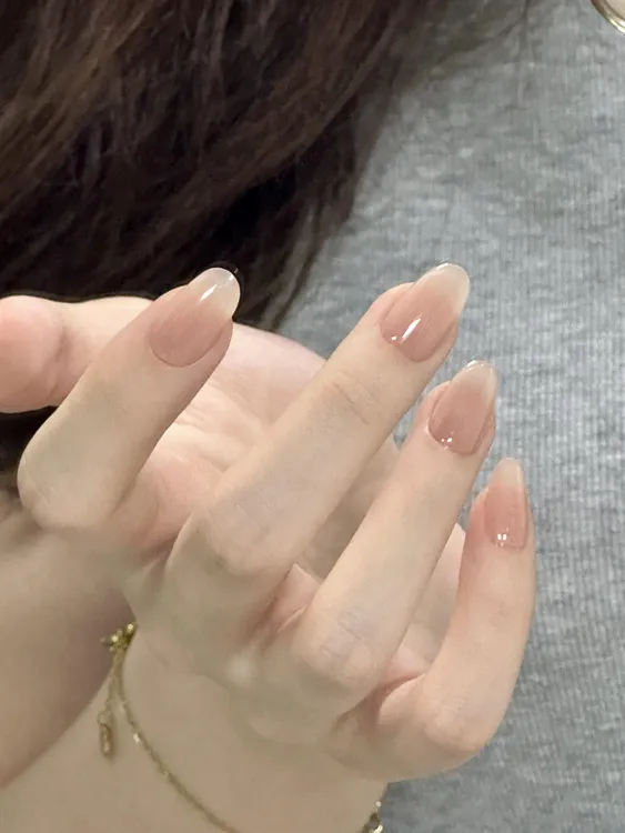 【嬛嬛甲】甘露寺高级感裸色白开水气质纯欲简约百搭轻奢高级穿戴甲