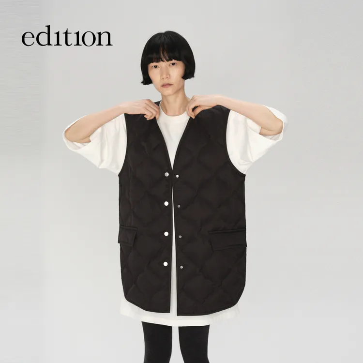 【E+轻生活系列】edition2025秋季新款羽绒马甲外套#EBE3EIN001