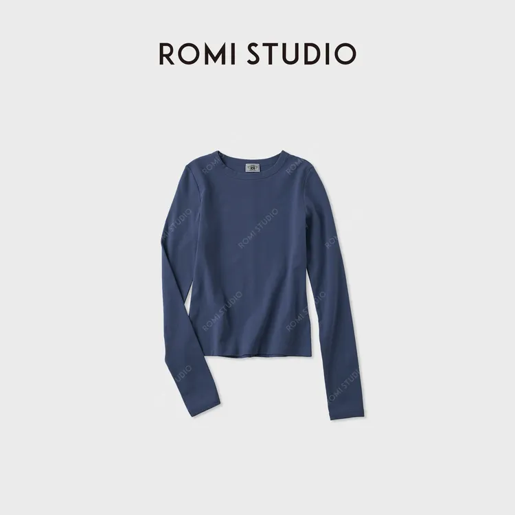 ROMI STUDIO“权威长袖”棉质修身弹力舒适百搭长袖T恤 RWCAST5306