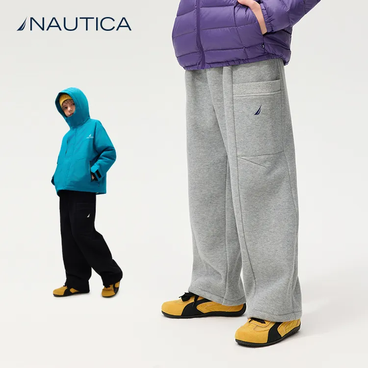 NAUTICA童装【加绒】长裤秋冬季儿童米呢绒加厚直筒裤子