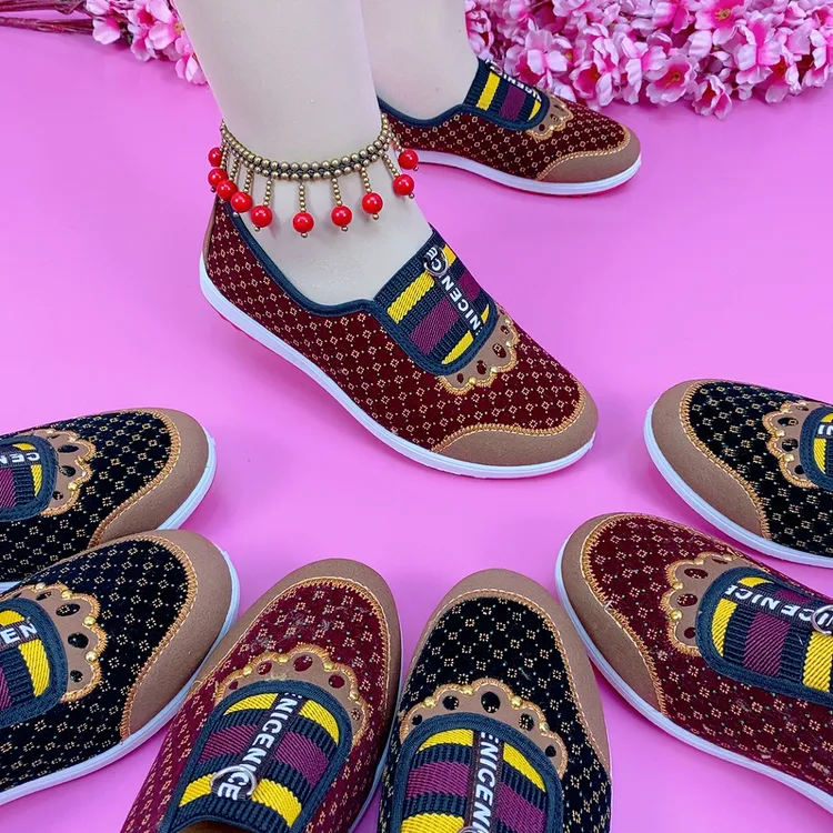 中老年布棉鞋老年妈妈棉鞋