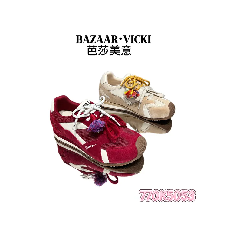 BAZAAR VICKI/芭莎美意770K5053时尚休闲鞋百搭夏季失序混搭风
