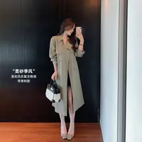 林关关【柔砂季风】经典百搭英伦风中长款风衣秋季双排扣翻领外套女