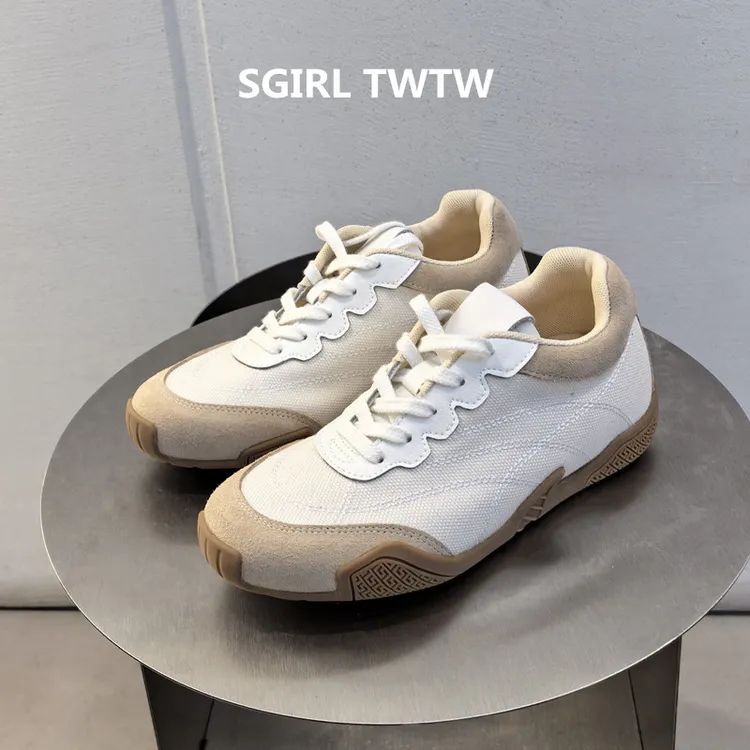 SGIRL TWTW2025年夏季新款真皮网布厚底防滑透气时尚休闲鞋单鞋女