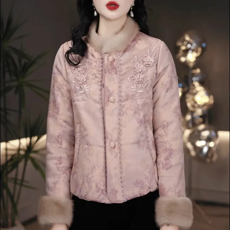 新中式国风棉服外套冬季2025新款复古风时尚巨好看小个子棉衣棉袄