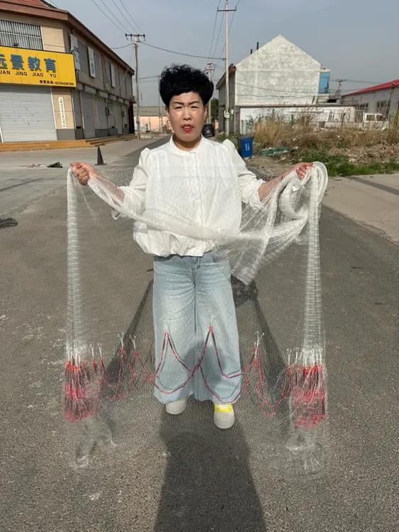高强钓鱼线，两指四米左右高鱼线网直径六米重八斤铅坠纯手工，