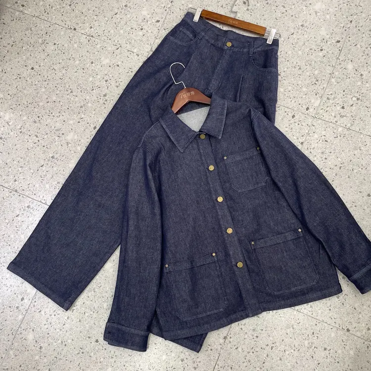 大版牛仔套装气质春季百搭休闲上衣