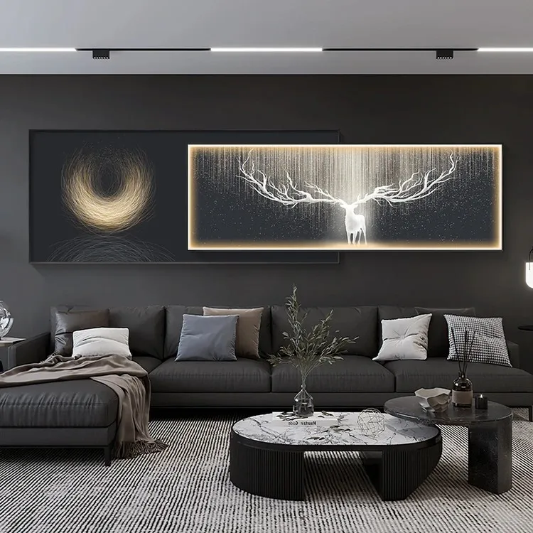 【星光款客厅沙发装饰画】现代轻奢客厅装饰画简约沙发挂画画中画