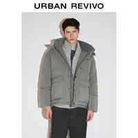【HOT】UR2025冬季新款男装时尚休闲连帽绗缝羽绒服UMY150015