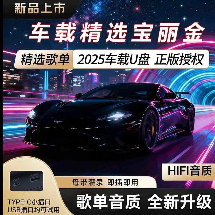 【正版授权】2025柏林之音800首高品质黑胶芯片车载U盘黑胶原声母带