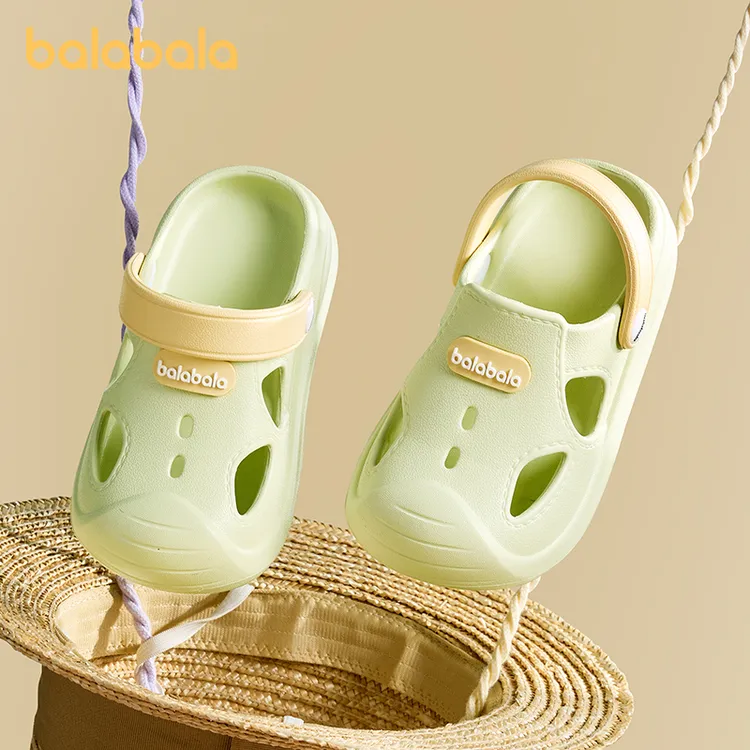 巴拉巴拉儿童拖鞋男童夏季宝宝洞洞鞋包头婴幼儿室内防滑女童凉鞋