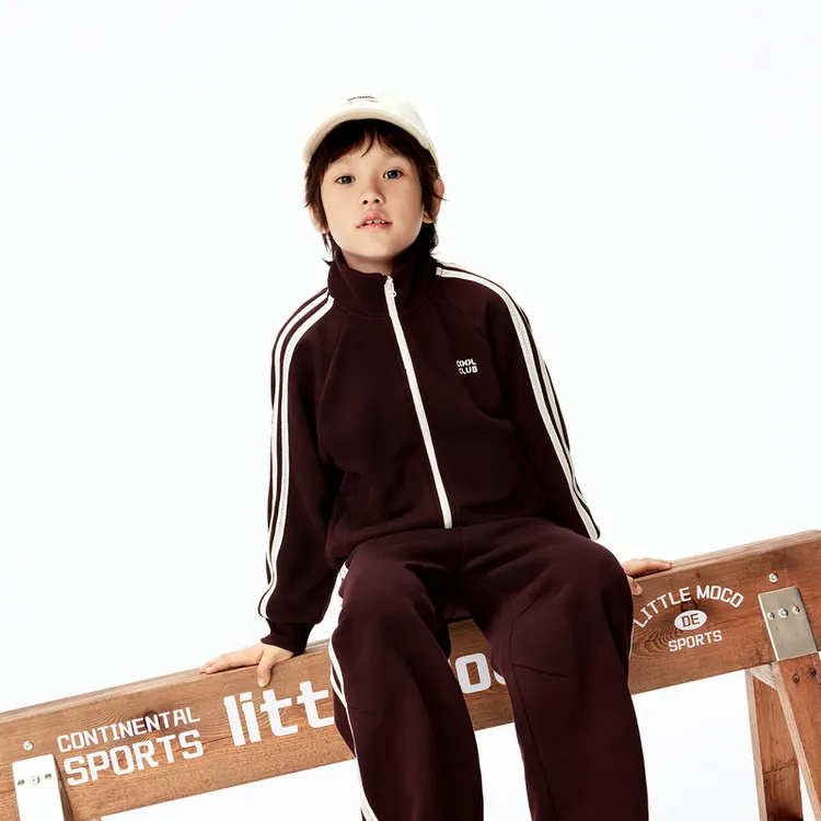 littlemoco童装25秋装新款男女童拉链外套运动#KBE3JKT021
