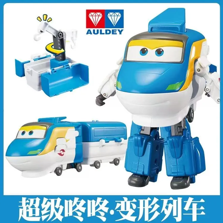 AULDEY/奥迪双钻超级飞侠变形机器人豪华版咚咚+车厢套装V