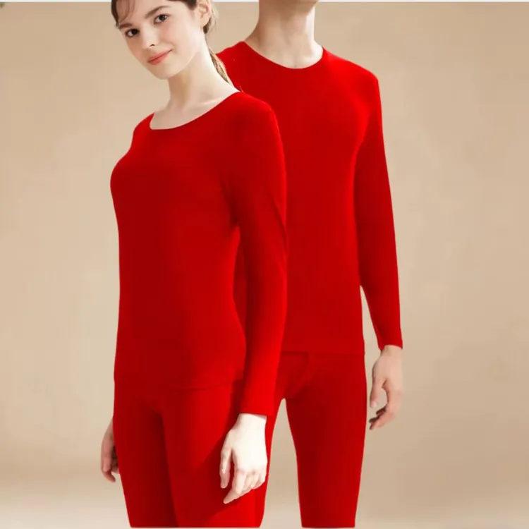 本命年鸿运当头男女同款保暖内衣套装