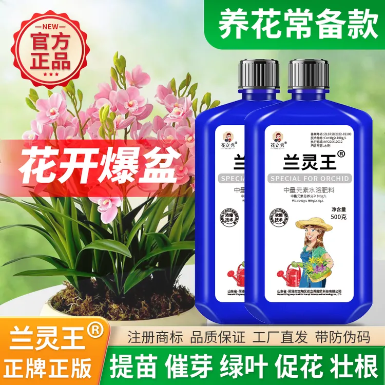 【注册商标】兰灵王兰花营养液正品墨兰君子兰花专用肥料通用型厂家